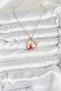 316L Steel Chain Gold Zircon Stone Christmas Theme Women's Necklace - 2