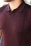 Men's Striped Detailed Collared Knitwear T-Shirt - 3