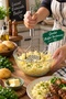 8 cm Round Metal Potato Masher 26 cm Chrome Handle Puree Maker Vegetable Masher - 4