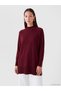 Ozmarka New Season Plum Half Turtleneck Women's Knitwear Tunic