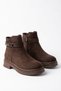 Nertes women's classic everyday boots with side buckle - coffee suede - 2
