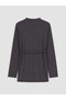 Vizyon New Season Anthracite Crew Neck Women's Sweatshirt Tunic - 6