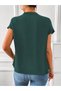 Women's short sleeve v-neck leopard print sandy blouse - 4