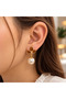 Brown Flower Detailed Pearl Dangle Women's Earrings - 2