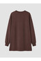 Vizyon New Season Brown Soft Touch Women's Sweatshirt Tunic - 7