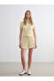 Esvab • Modern & Distinctive Women's Shorts with Waist Drawstring Textured - 2