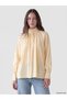 Ozmarka New Season Yellow Judge Collar 100% Cotton Women's Shirt Tunic