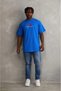 Unisex Printed Oversized t-shirt - blue - 4