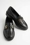 Rusberte Nonu Buckle Women's Ballerina Flats Black Croka - 2