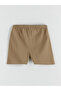 Two Mt Shop Quality Lcw Vision Khaki Elastic Waist Linen Blend Women's Shorts - 6