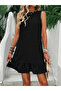 Women's Sleeveless Crew Neck Ruffle Sofia Dress - 4