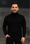 Men's Turtleneck Knitted Sweater Cotton Thick Corded Fabric Woven, Regular Fit Long Sleeve Winter m