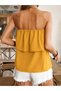 Women's Yellow Off-The-Shoulder Elastic Ruffled Dubai Blouse - 3