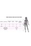 Women's Lace Long Sleeve Short Janjan Dress with Laser Wave Cut Detail - 4