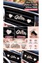 Zircon Stone Queen and 2 Hearts Car Air Conditioning Grille Ornament Set of 3 - 4