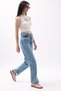    Asymmetrical Waist Leg Slit Jean - 2