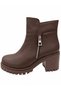 Women's Thick-Soled Block Heeled Side Zipper Boots - 3