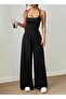 Women's Strappy Round Neck Long Viscose Jumpsuit - 2