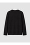 Vizyon New Season Black Large Size Crew Neck Women's T-Shirt - 3