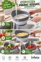 Gray 2250 ml Foldable Rice Strainer Mashrafa Model with Handle 19X26 cm - 2