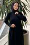 Missdalida Solid Color Knitwear Dress with Ankle Detail - 2