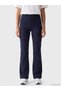 Navy Blue Spanish Leg Women's Sports Leggings Trousers - 2