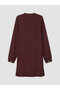 Vizyon New Season Brown Judge Collar Women's Shirt Tunic - 6