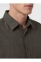 Khaki Regular Fit Men's Gabardine Shirt - 3