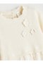 Two Mt Shop Quality Lcw Kids Ecru Knitwear Floral Girls' Dress - 4