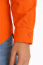 Long Sleeve Shirt with Buttons, Classic Collar, Suitable for Casual and Office Wear - Orange - 4