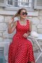 Women's Strappy Round Neck Long Single Jersey Dress - 4