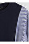 Modest Striped Women's Sweatshirt Tunic - 7