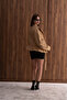 Women's Suede Belted Stand Collar Jacket Elara - 6