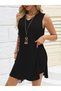 Women's v-neck strappy side slit viscose tunic and shorts two-piece set