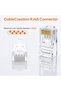 موصل كابل إيثرنت من كيبل كرييشن نوع RJ45 Cat6 متوافق مع كمبيوتر شخصي وراوتر ومودم - 6