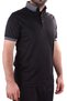 Twister 2305 Black Casual Short Sleeve Regular Cut Cotton Polo Neck Men's T-Shirt