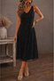 Women's Strappy V-Neck Sequined Midi Dress - 3