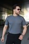 Men's ribbed crew neck short sleeve t-shirt