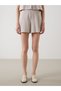 Two Mt Shop Quality Lcw Vision Gray Elastic Waist Crepe Women's Pleated Shorts - 2