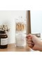 Acrylic Makeup Organiser, Bathroom Storage Jars With Lid, Stackable Cotton Pad Holder, 2Pcs - 4