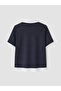 Lcw Everyday Navy Blue Polo Collar Women's T-Shirt - 7
