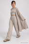 Soft Textured Modal Top and Bottom Set Lby0091 Stone - 3