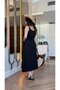 Women's Strap Round Neck Viscose Dress - 3