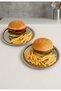 2-Piece 24.cm Stainless Steel Hamburger, Potato Presentation Tray, Restaurant Tray Steel Tray - 2