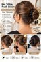 Black Plastic Bird's Nest Accordion Hair Clip Open Close Compression Knob Making Clip - 2