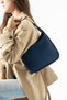 Li̇nde Model Suede Navy Blue Women's Hand and Shoulder Bag - 2