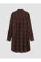Vizyon New Season Burgundy Patterned Women's Shirt Tunic - 7