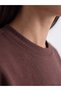 Vizyon New Season Brown Soft Touch Women's Sweatshirt Tunic - 3