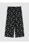 Two Mt Shop Quality Lcw Grace Black Combed Cotton Floral Standard & Regular Women's Capri - 5