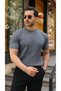 Men's ribbed crew neck short sleeve t-shirt - 4